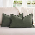 Zwjd Black Pillow Covers 18X18 Set Of 2 Chenille Pillow Covers With Elegant Design Soft And Luxurious Decorative Throw Pillows F
