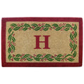 Nedia Home O2252H Heavy Duty Coco Mat Holly Ivy, Monogram H - 22' x 36'