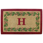 Nedia Home O2252H Heavy Duty Coco Mat Holly Ivy, Monogram H - 22' x 36'