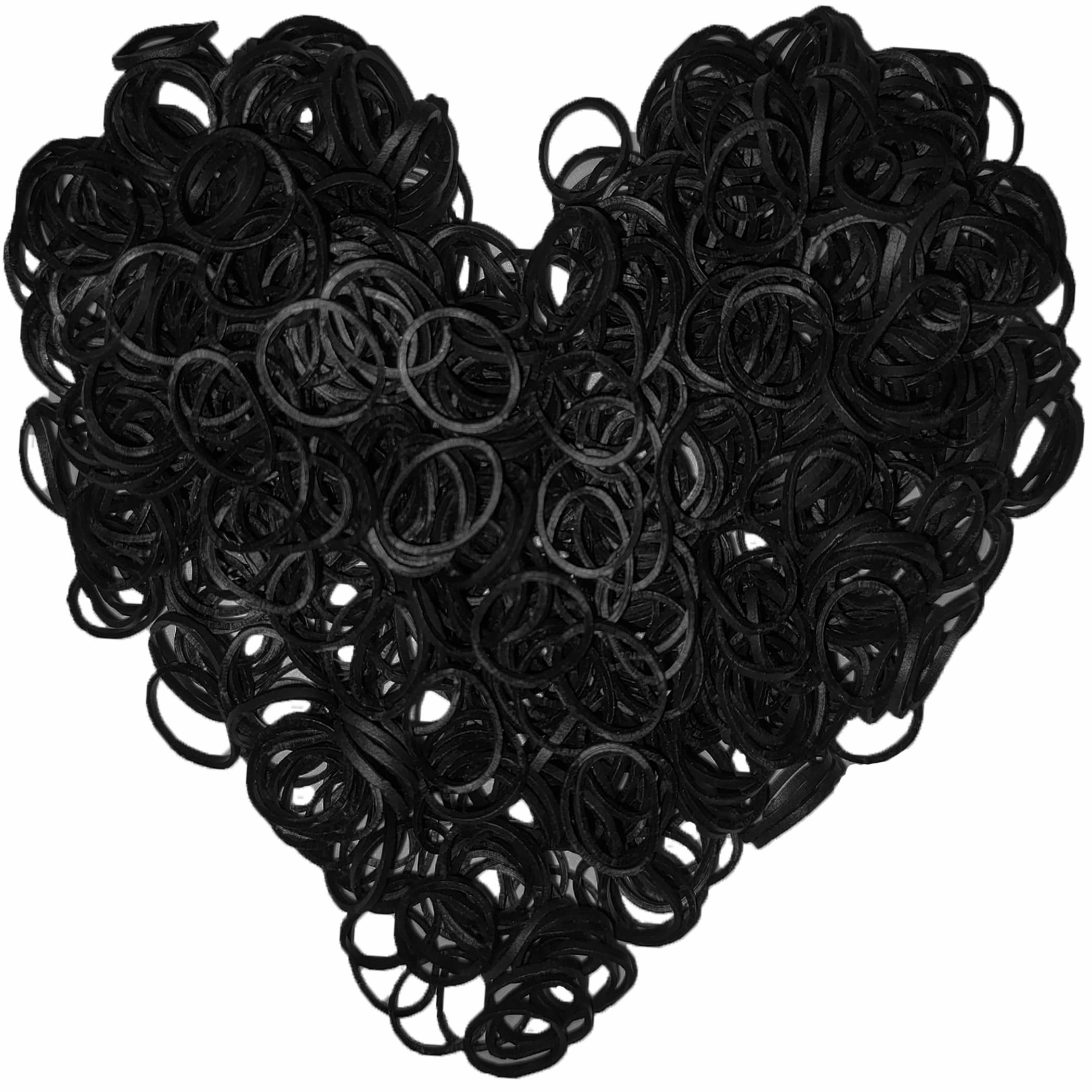 Yowamho 900 Black Rubber Band With 24 S-Clips And 1 Small Crochet, Elastic, Not Easy To Break.