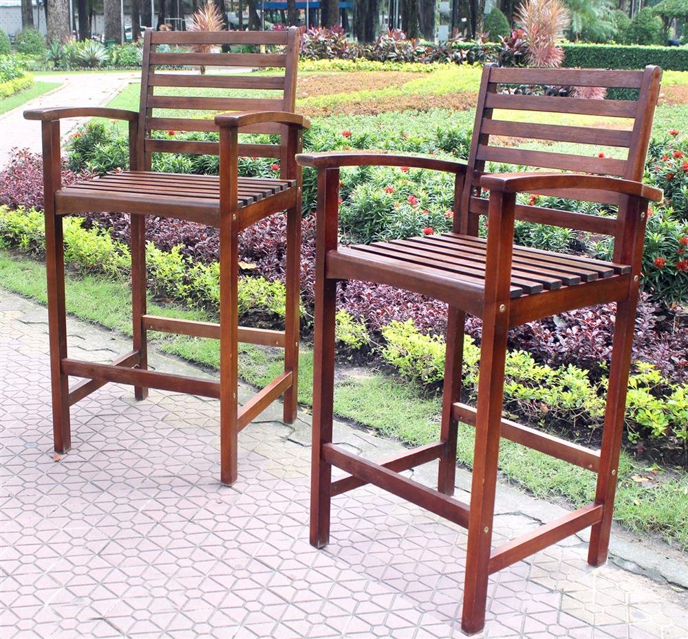 International Caravan Highland Acacia Bar Stool