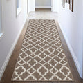 UArtlines Runner Rug for Hallway 2  6feet Non Slip Kitchen Floor Carpet Runners Brown Geometric Pattern Machine Washable Area R