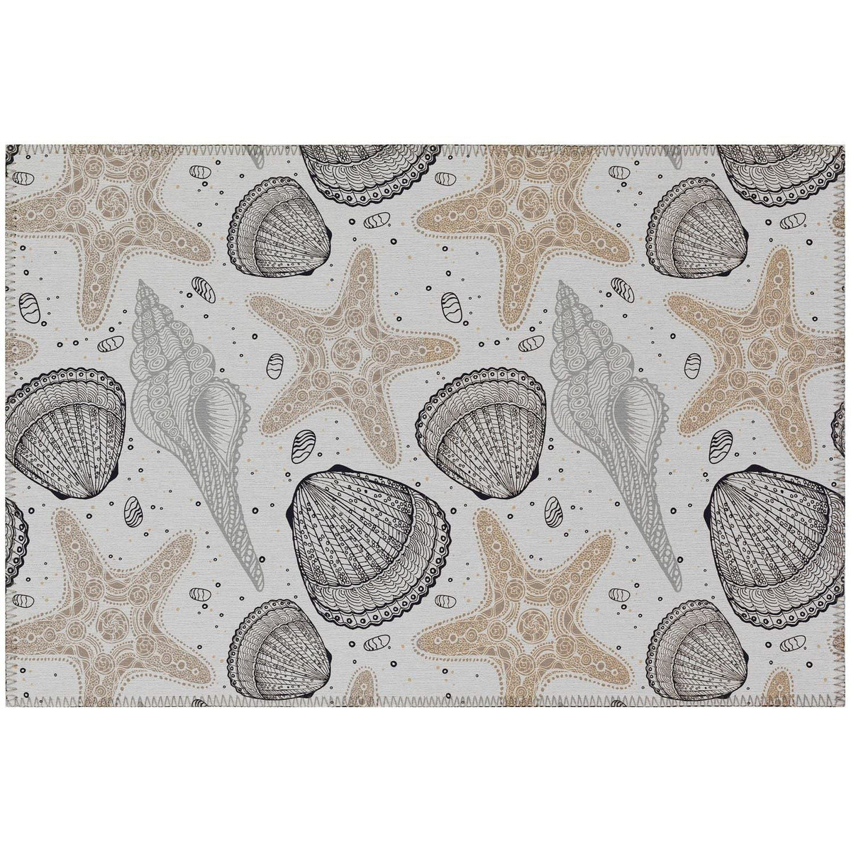 Seabreeze Sz4 Gray Coastal Rug Rectangle 3' X 5'