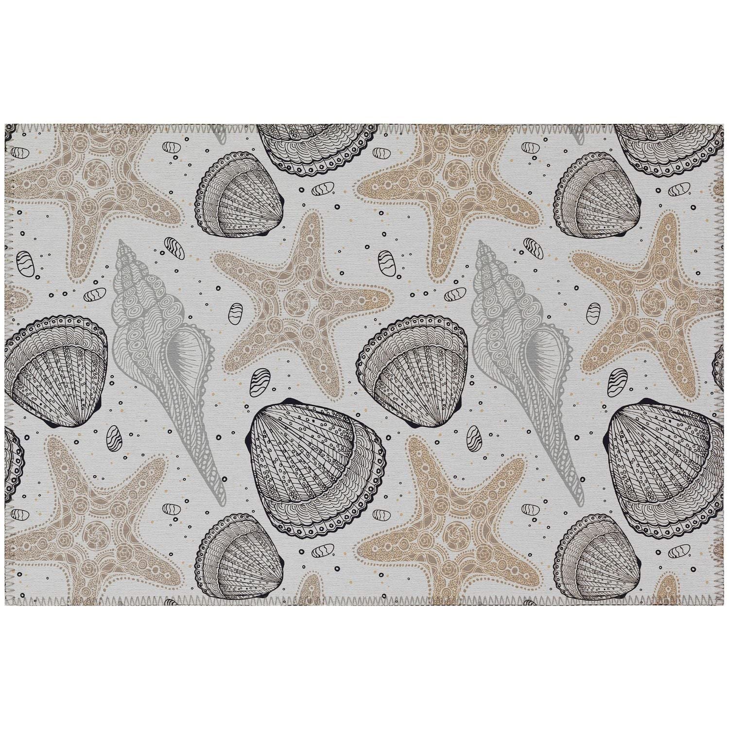 Seabreeze Sz4 Gray Coastal Rug Rectangle 9' X 12'