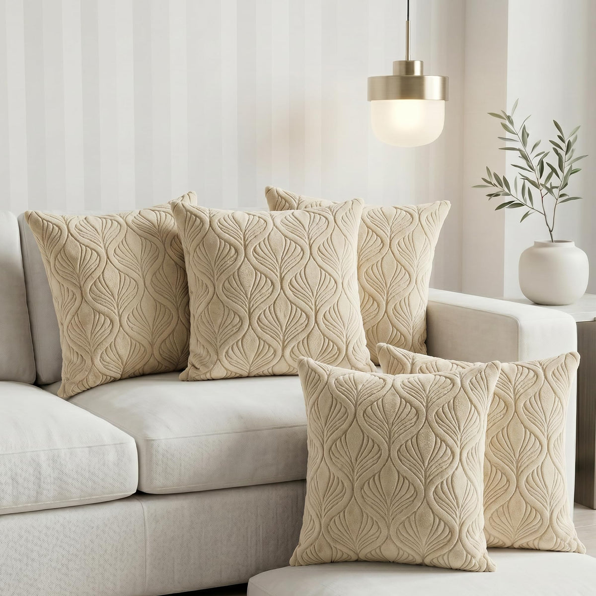 Yellow Weaves Jacquard Cushion Covers | Sofa Cushion Covers | Throw Pillow Cover For Sofa, Couch, Living Room| Removable & Washa