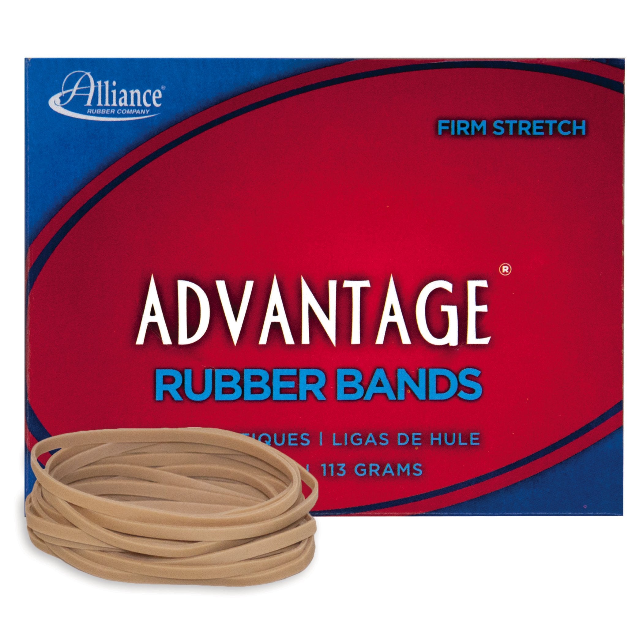 'Alliance Rubber 26339 Advantage Rubber Bands Size #33, 1/4 Lb Box Contains Approx. 150 Bands (3 1/2'' X 1/8'', Natural Cre