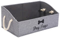 Geyecete Large Dog Toys Storage BinsFoldable Fabric Trapezoid Organizer Boxes with weave Rope Handle,Collapsible Basket for She