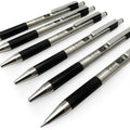 Zebra G-301 Retractable Rollerball Pen - Stainless Steel Barrel - 0.7Mm - Black Ink - Pack Of 6