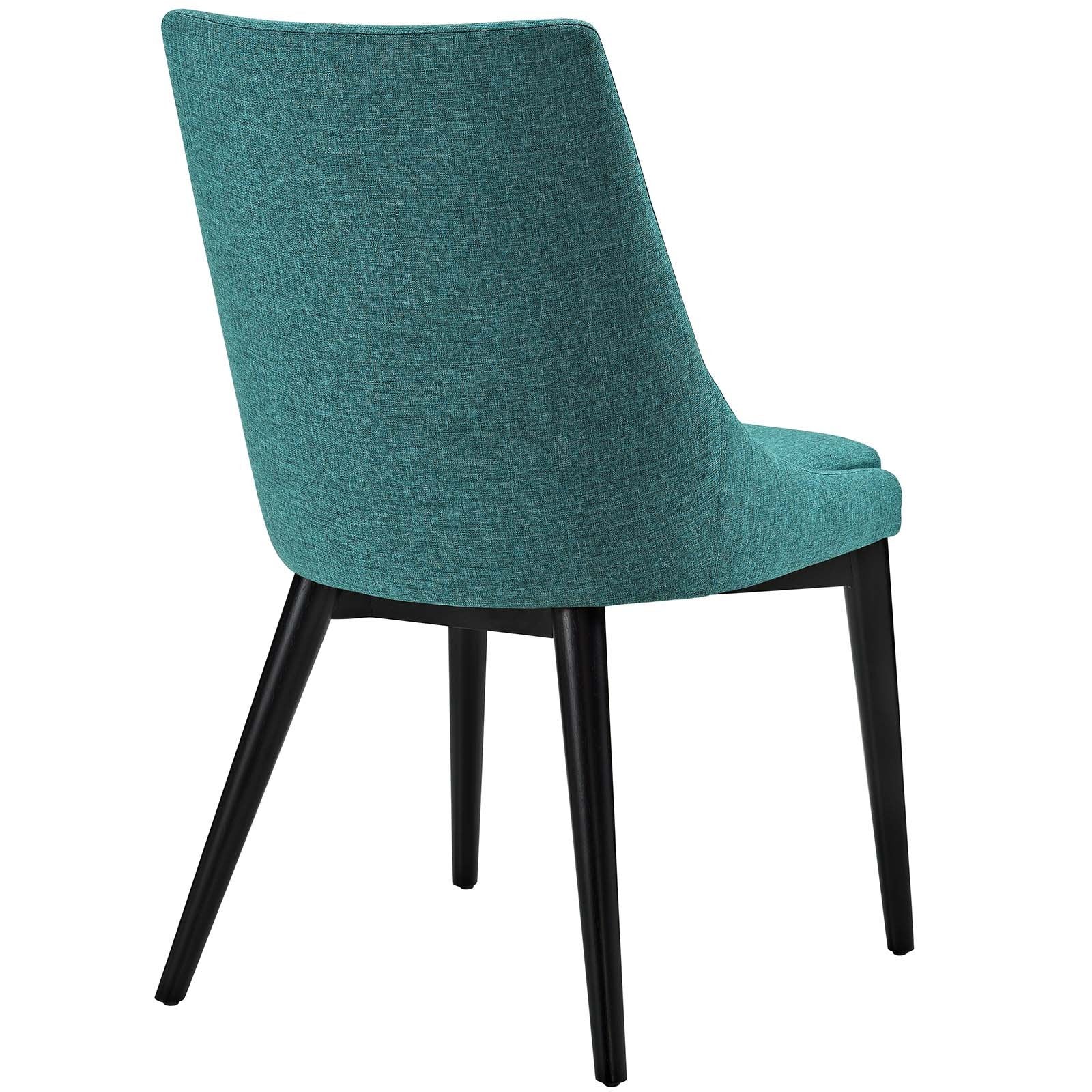 Modway Viscount Mid-Century Modern Upholstered Fabric Kitchen And Dining Room Chair In Teal