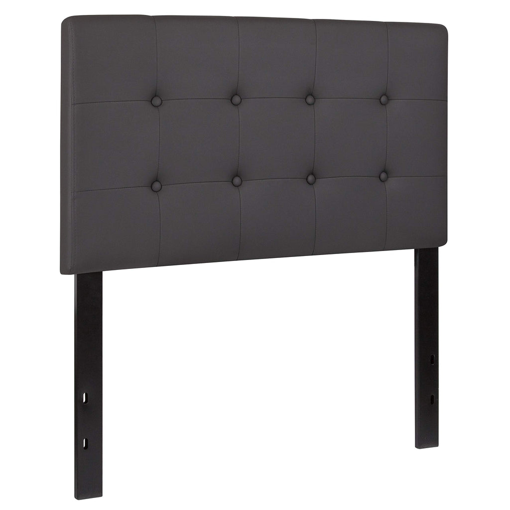 Flash Furniture Lennox Tufted Upholstered Twin Size Headboard In Gray Vinyl