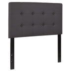 Flash Furniture Lennox Tufted Upholstered Twin Size Headboard In Gray Vinyl