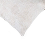 HomeRoots Kitchen Decorative Cowhide Rectangular Pillow with Hidden Zipper Closure - 12' x 20' x 5', Natural