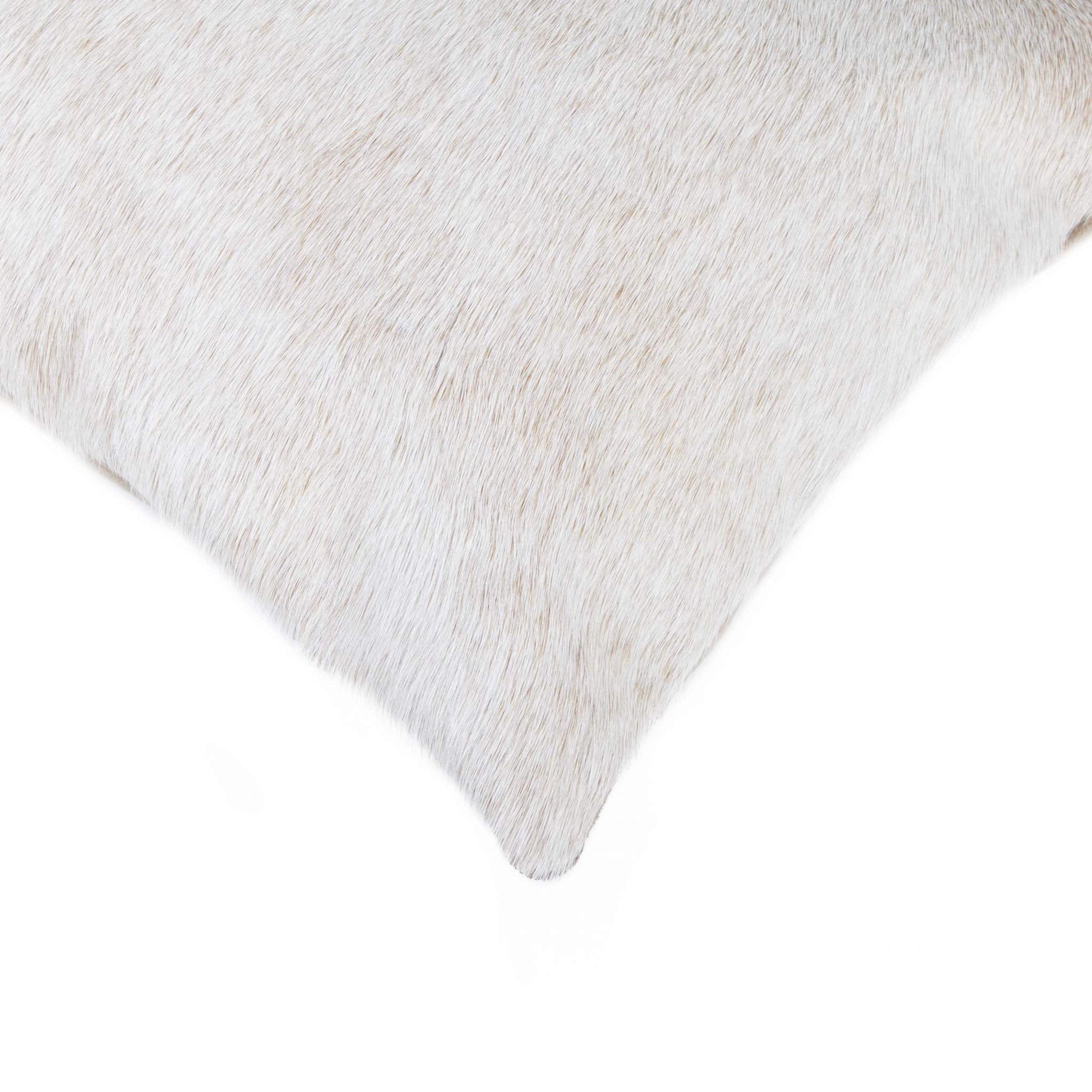 HomeRoots Kitchen Decorative Cowhide Rectangular Pillow with Hidden Zipper Closure - 12' x 20' x 5', Natural