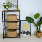 Teokj Storage Basket 3 Pack For Organizing, Rope Cotton Baskets For Toy, Clothes, Blankets, Decorative Basket For Living Room, Nursery, Bathroom, Jute