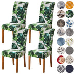 HZDHCLH Chair Covers for Dining Room Set of 4,Stretch Spandex Green Parsons Chair Slipcover 4 Pack,Washable Anti-dust Chair Seat