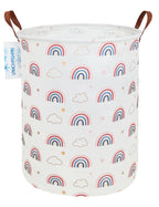 LANGYASHAN Laundry Basket Canvas Fabric Collapsible Organizer Basket for Storage Bin Toy Bins Gift Baskets Bedroom Clothes Child