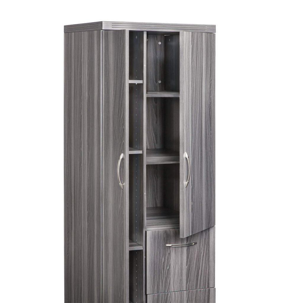 Safco Mayline APSTLGS Aberdeen Personal Storage Tower with 2 Doors and 2 Drawers, Gray Steel Tf