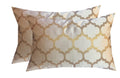 Pink Parrot Pinkparrot Jacquard Multicolour Throw Pillow Covers/Cushion Covers (18X12 Inches)  Set Of 2 PcsBeige