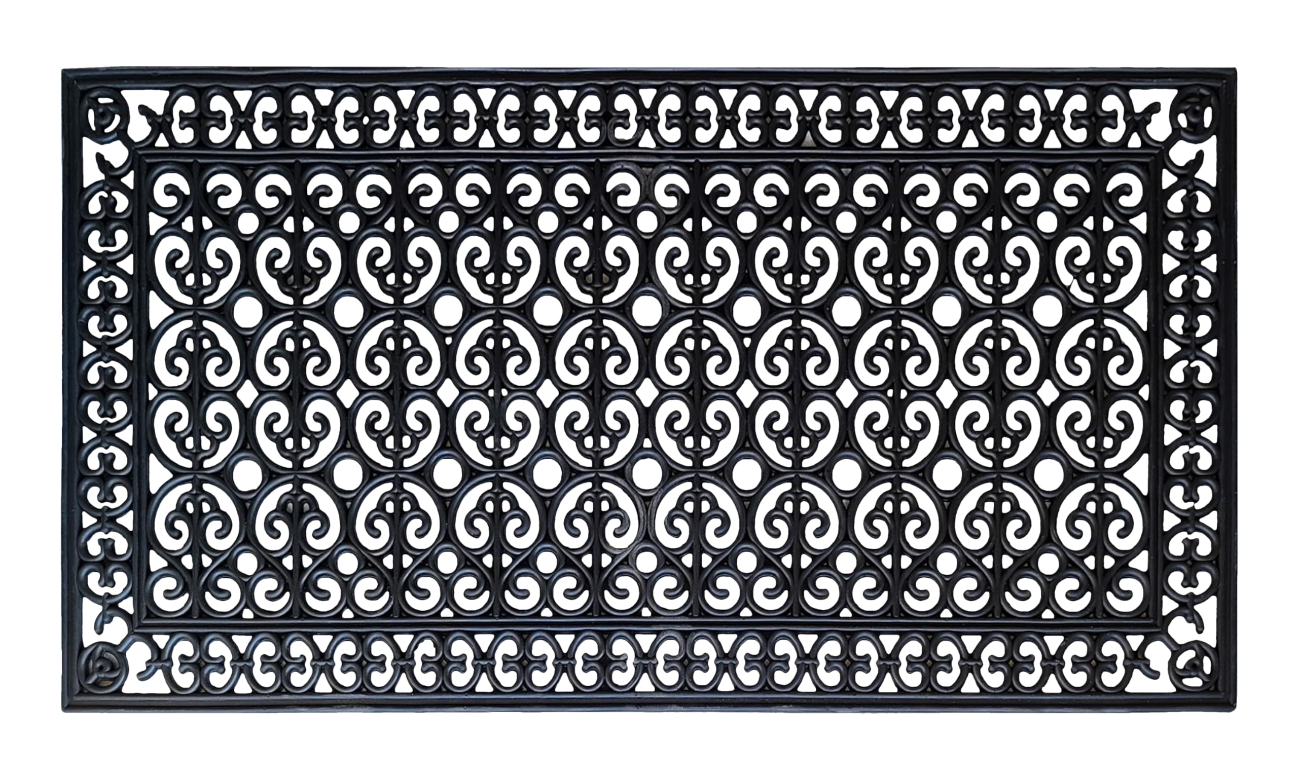A1Hc Large Floor Mat, Natural Rubber, 30   X60   , Ideal For Outside Entryway, Scrapes Shoes Clean Of Dirt & Grime, Heavy Duty D