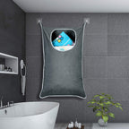 Kingsuslay Hanging Laundry Bag With Over Door Hooks, Over Door Laundry Bag And Space Saving Laundry Bag With Zipper, Hanging Ham
