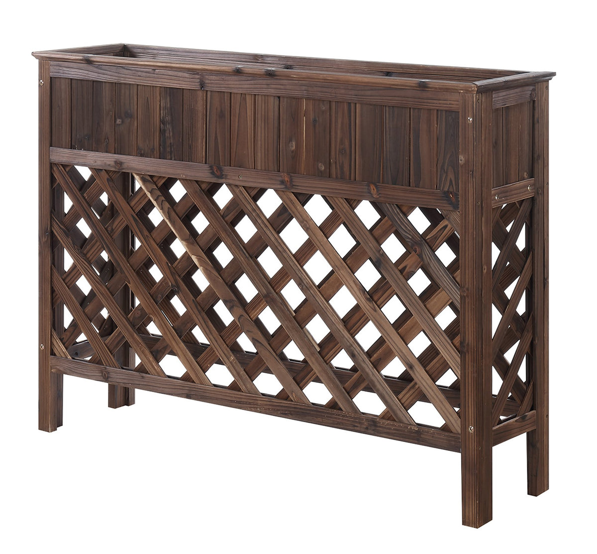 Convenience Concepts Planters & Potts Large Raised Patio Planter, Weathered Cedar