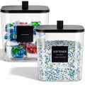 Sawysine 2 Pack 145 oz Laundry Pods Container with Bamboo Lids, 6 Labels