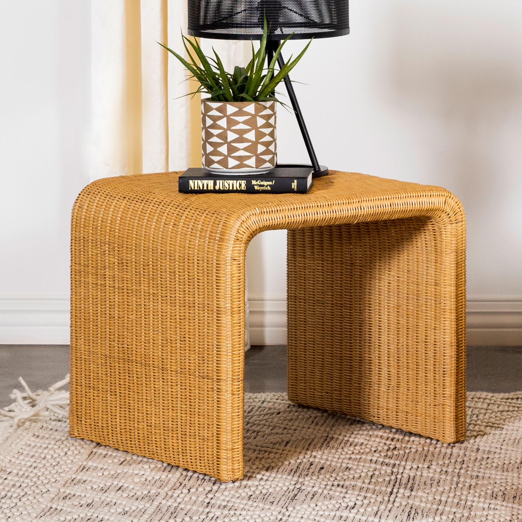 Coaster Home Furnishings Juanita Square Rattan End Table Natural