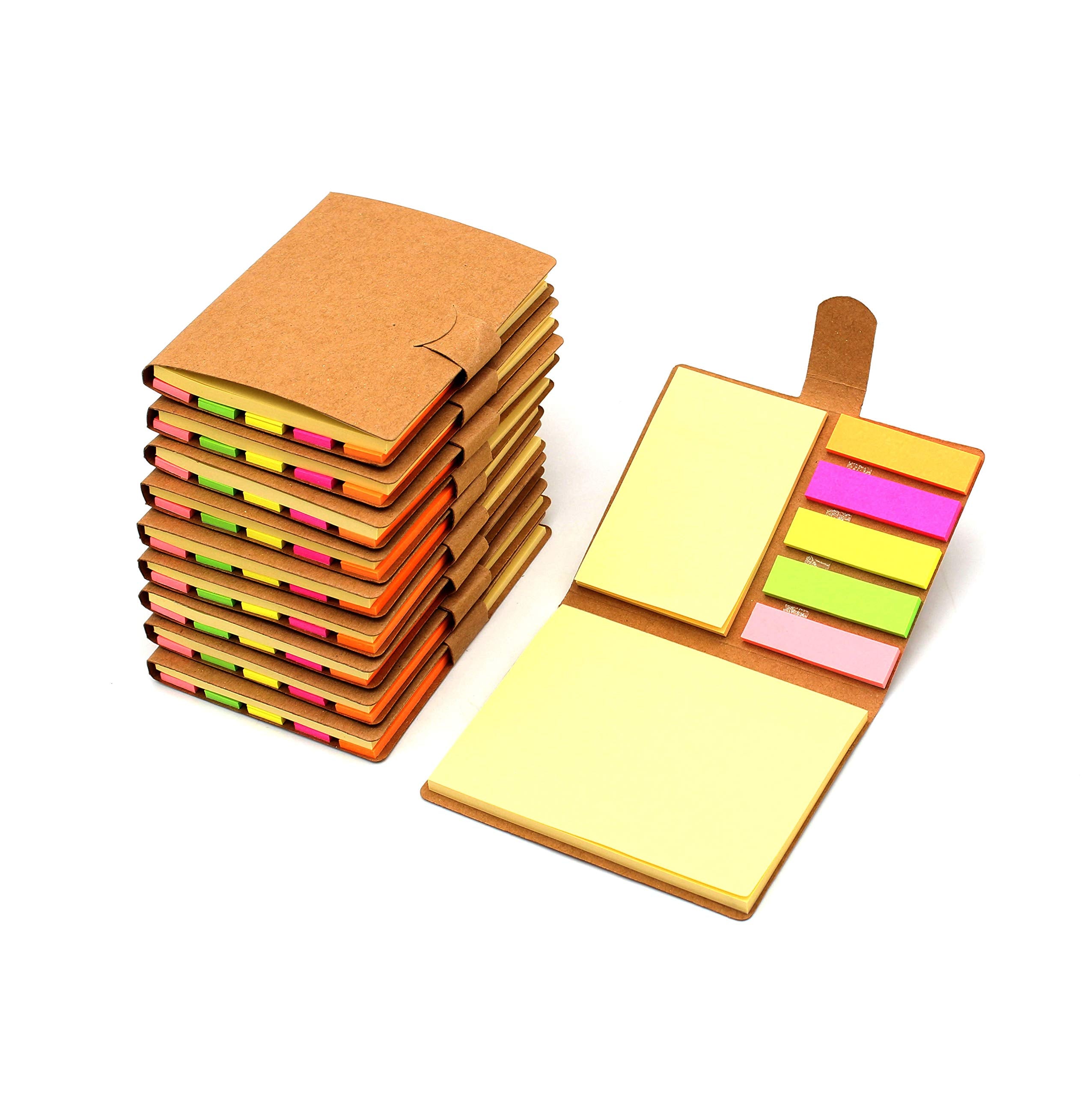 Tueascallk 10 Packs Combination Sticky Notes, Pop-Up Self-Adhesive Notes, 3.2' X 4.1', 200 Sheets/Pack