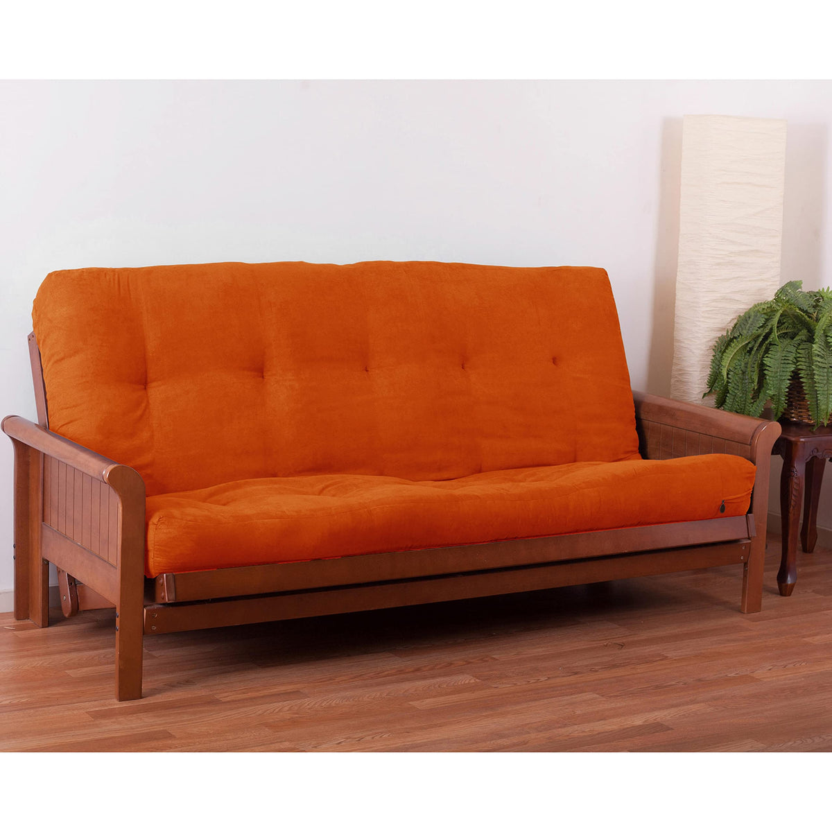 Blazing Needles Vitality 8&quot; Microsuede Futon Mattress, Full, Tangerine Dream