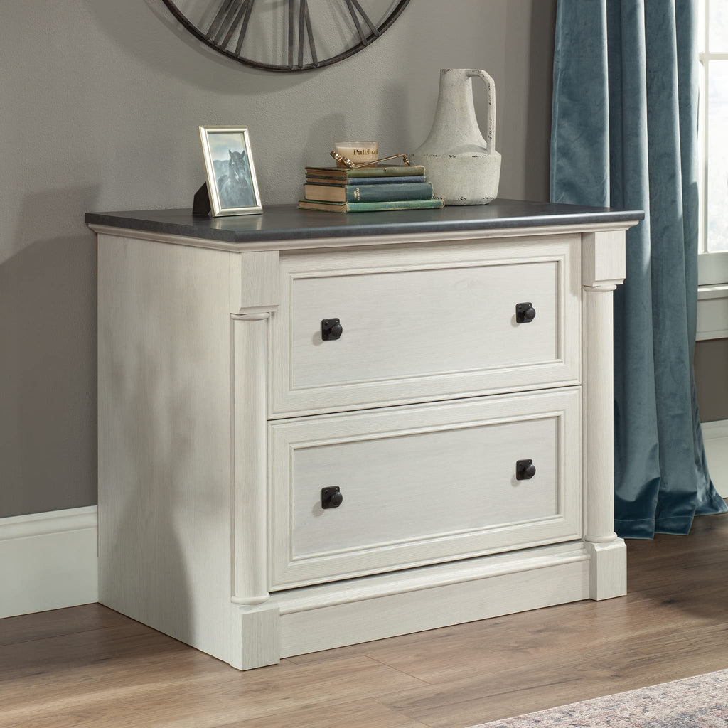 Sauder Palladia Lateral File, L: 36.81' X W: 22.01' X H: 29.61', Glacier Oak