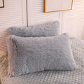 Liferevo 2 Pack Faux Fur Pillow Shams,Shaggy Plush Home Decorative Luxury Series Super Soft Furry Pillow Case With Zipper Closur