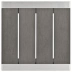 Modway Shore Aluminum Outdoor Patio Side Table In Silver Gray