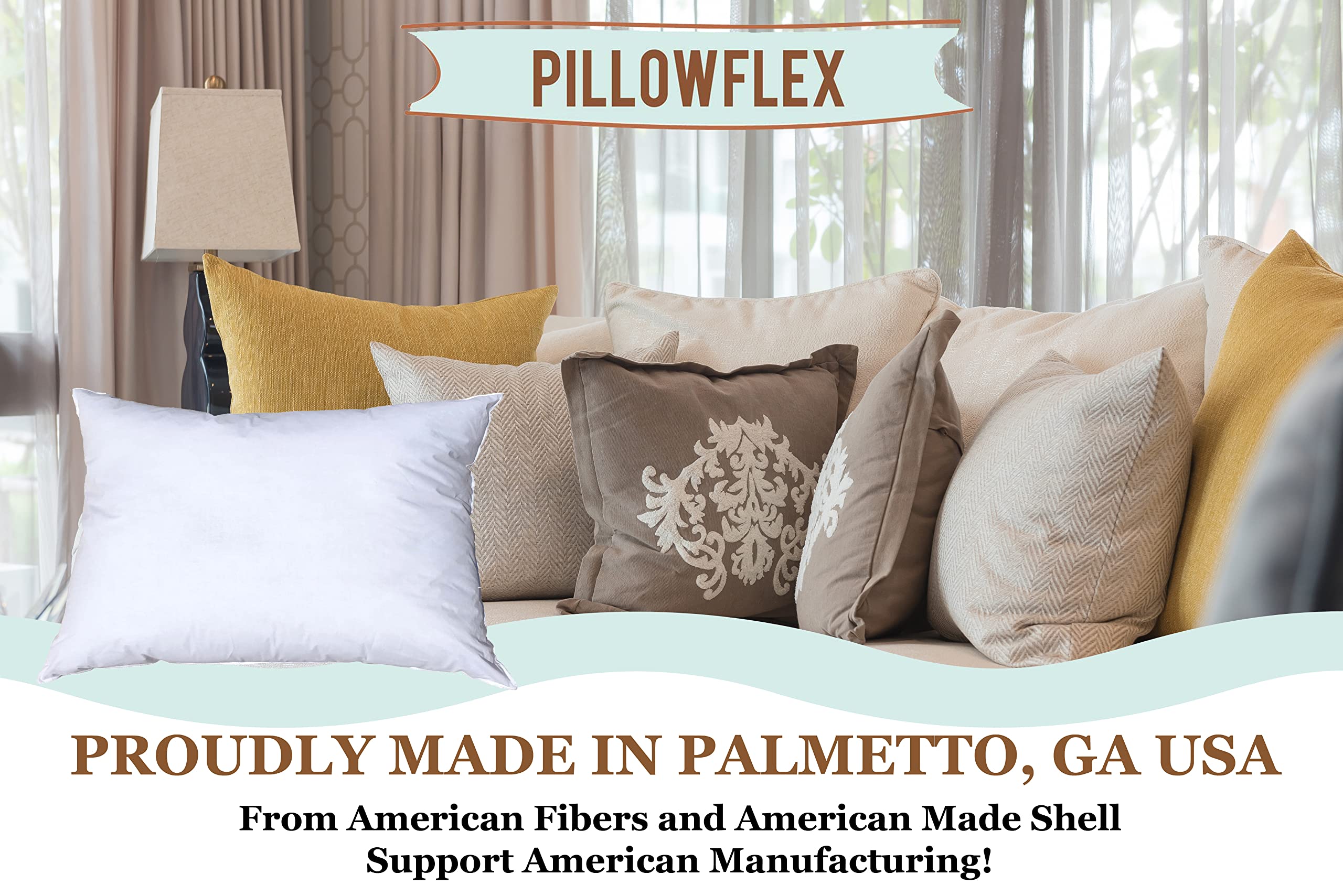 Pillowflex Set Of 2 (12X18) Premium Polyester Pillow Inserts - European Rectangle Pillow Forms, Machine Washable, Sham Pillow In