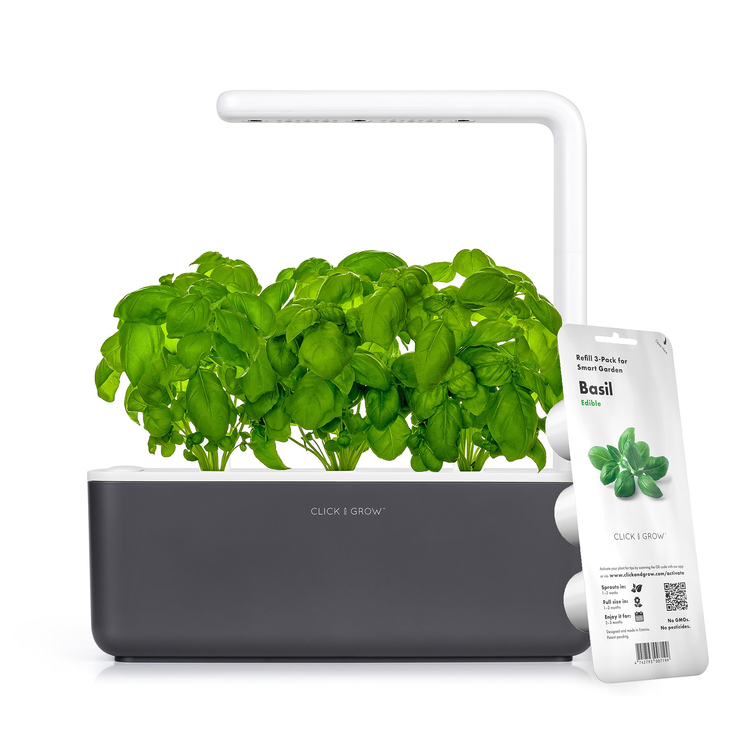 Click & Grow Indoor Herb Garden Kit With Grow Light  Smart Garden For Home Kitchen Windowsill  Easier Than Hydroponics Growing S