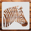 Kachi Pencil Zebra Stencils for Art and Craft Painting, Size 6 x 6 inch Reusable Stencil for Painting, Fabric, Glass, Wall Paint