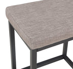 Steve Silver Furniture Yukon Counter Bar, with 2 Stools, Modern Transitional, Small Dining Table, Desk, Iron Sled Base, Kitchen Dining Room, Hall Piece, Apartment, 16 x 48 x 36 inches, Brown