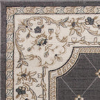 HomeRoots 9' x 12' Polypropylene Grey or Ivory Area Rug