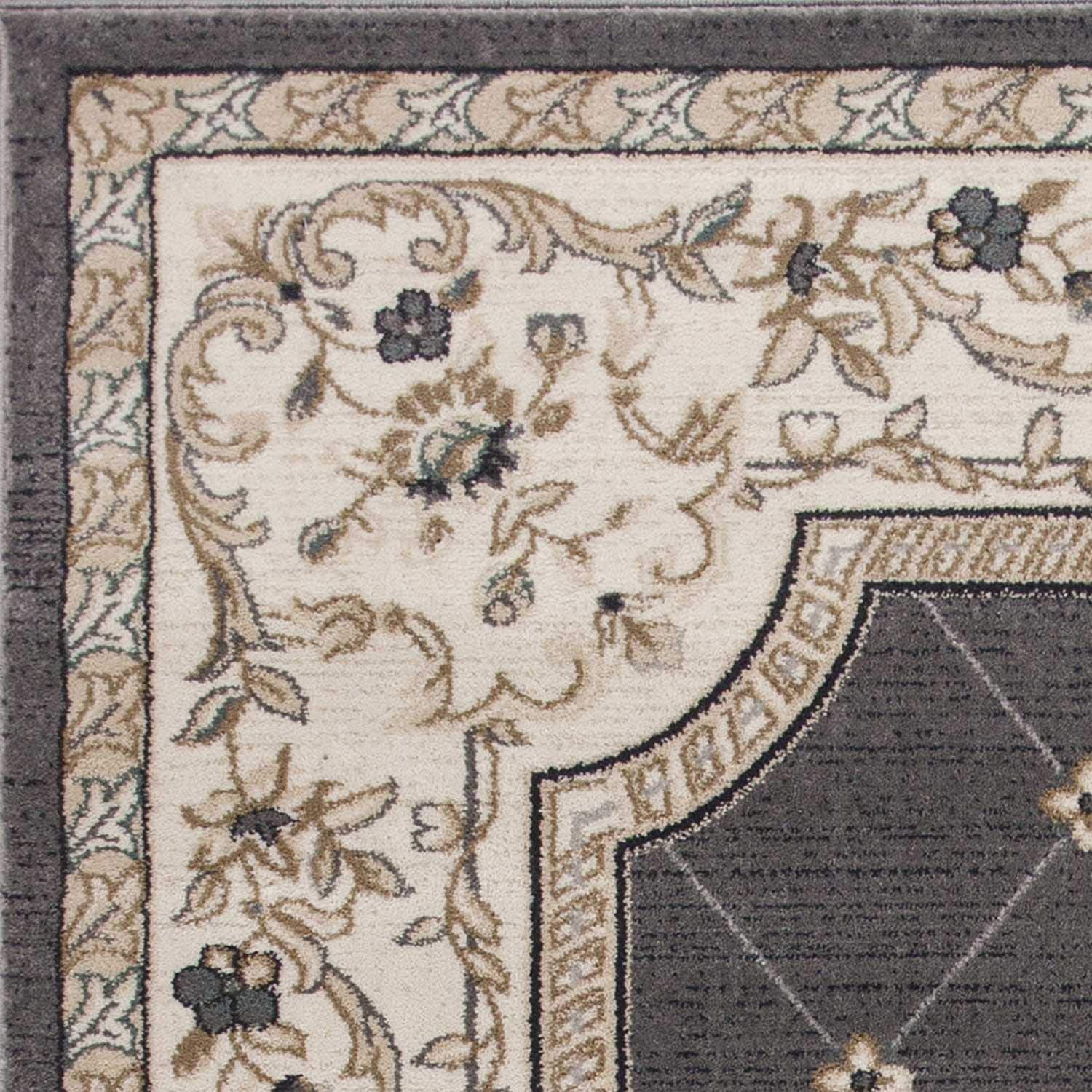 HomeRoots 9' x 12' Polypropylene Grey or Ivory Area Rug