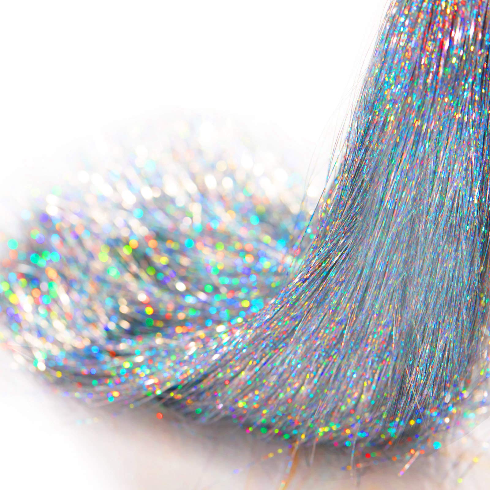 Boao 10000 Strands Icicles Iridescent Tinsel Foil Fringe Garland for Christmas Xmas Tree Decorations Graduation Party Supplies H