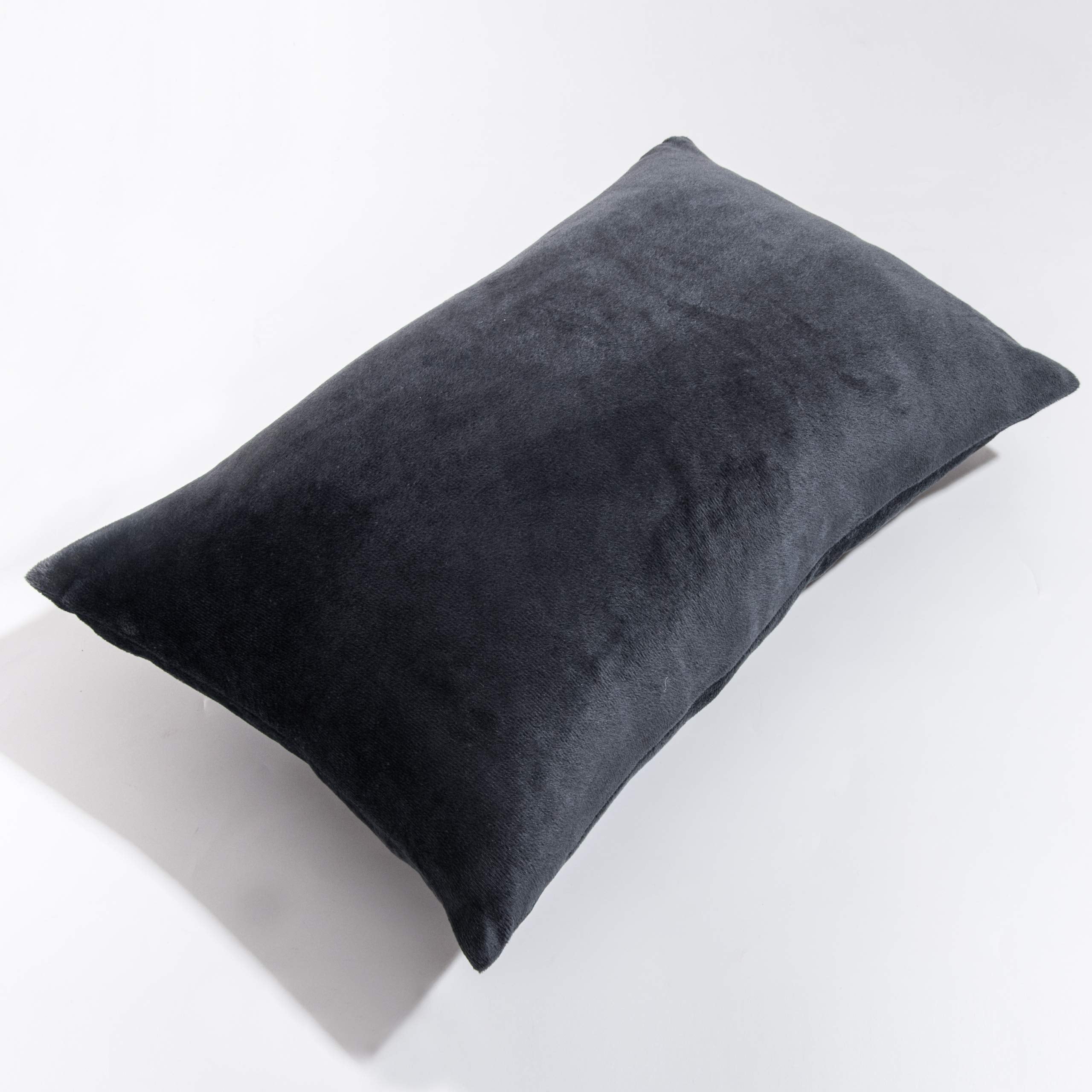 Ntbay 2 Pack Zippered Velvet King Pillowcases, Super Soft And Cozy Luxury Fuzzy Flannel Pillow Cases With Zipper, 20X36 Inches,