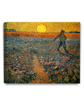 DECORARTS - The Sower by Vincent Van Gogh. Oil Painting Reproduction. Giclee Print on Canvas. Ready to Hang Wall Art for Home an