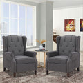 Consofa Wingback Recliner Chair With Massage And Heat, Tufted Fabric Push Back Recliner Chair For Living Room, Vintage Wingback