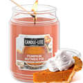 CANDLE-LITE Scented Candles, Pumpkin Nutmeg Pie Fragrance, One 18 oz. Single-Wick Aromatherapy Candle with 110 Hours of Burn Tim