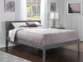 AFI Orlando Queen Size Platform Bed with Charging Station in Grey
