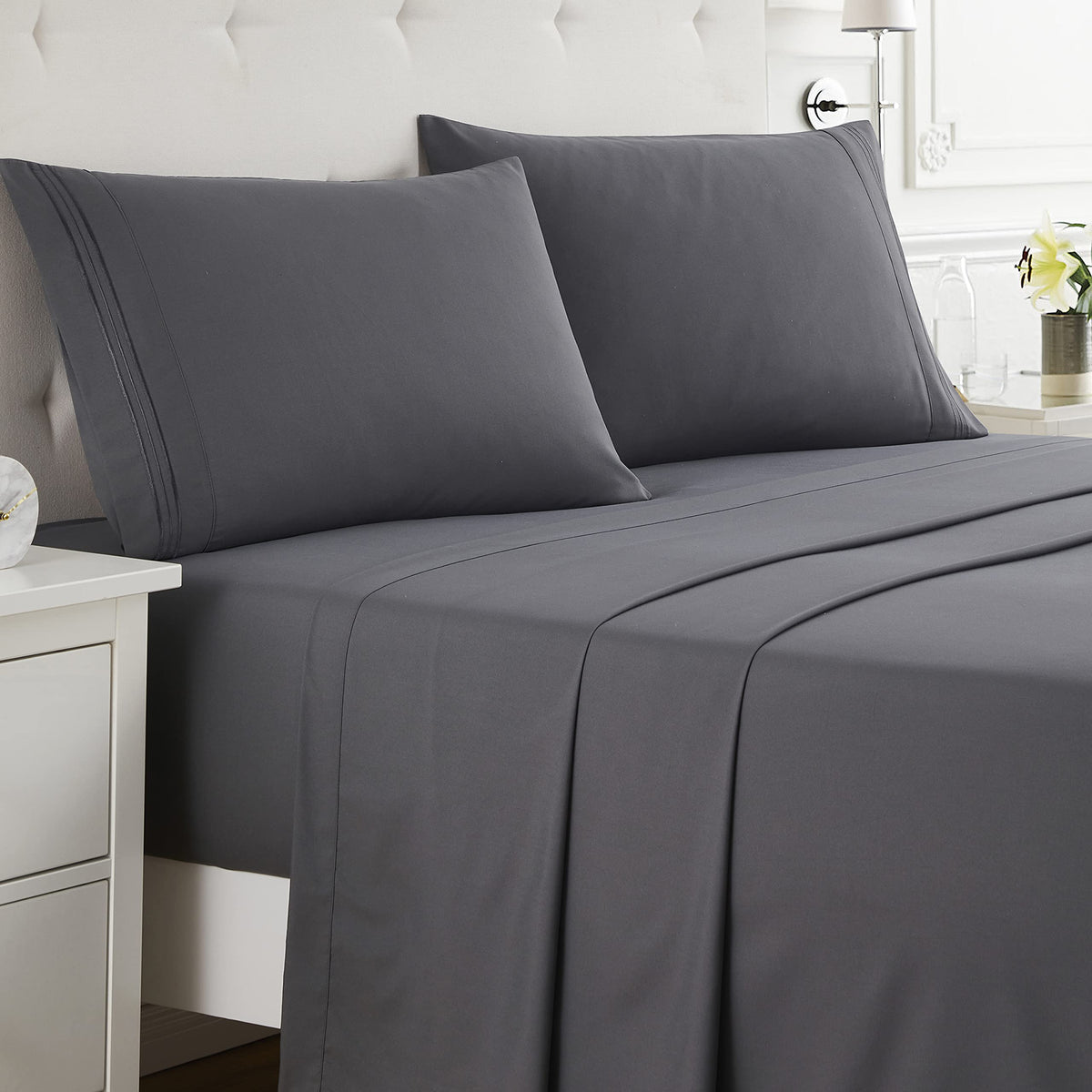 Nestl Queen Sheet Set - 4 Piece Bed Sheets For Queen Size Bed, Deep Pocket, Hotel Luxury, Extra Soft, Breathable And Cooling, Gr