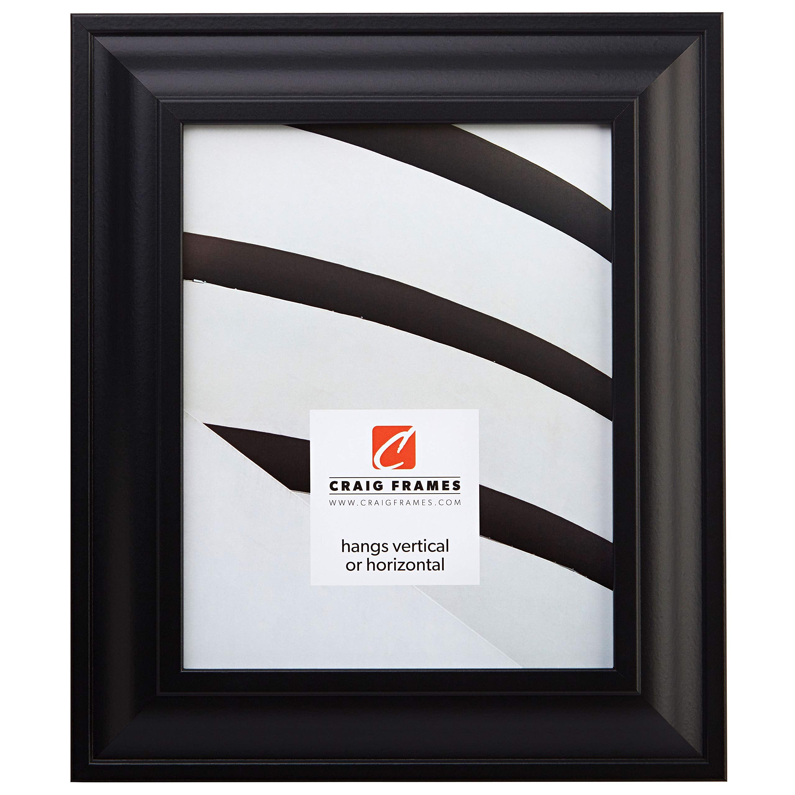 Craig Frames 21834700BK 10 by 13-Inch Picture Frame, Smooth Wrap Finish, 2-Inch Wide, Black