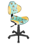 Jjs Home Office Low Back Computer Executive Chair, Ergonomic Mesh Chair With Extra Large Base And Pads, Yellowbee