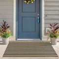 Kimode Front Door Mats 24'X51', Machine Washable Farmhouse Front Porch Rug Decor, Striped Layered Door Mats Outdoor, Cotton Ha