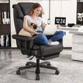 GYI Big and Tall Office Chair 400LBS, 160 High Back Reclining Office Desk Chair with Wide Seat, Arms, Footrest, Black