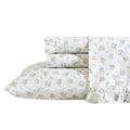 Laura Ashley - Twin Sheet Set, Breathable Percale Cotton Bedding, 200 Thread Count, Floral Home Decor (Roseford Orange, Twin)